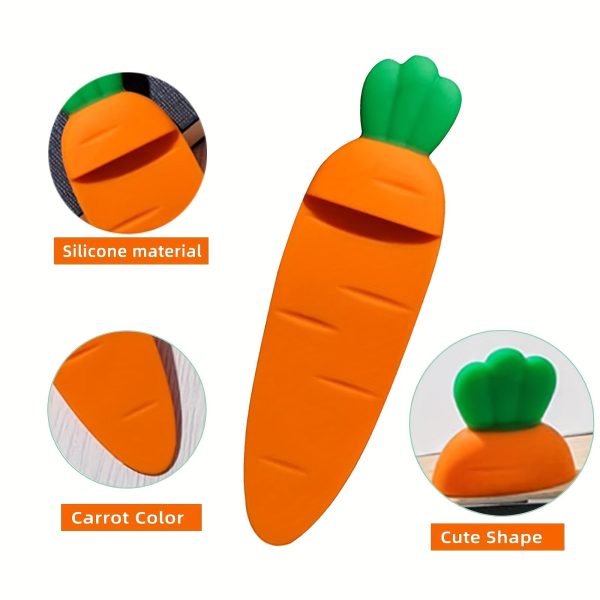 Goodsright Decor 1pc Cute Carrot Bookmarks For Book Lovers Silicone Carrot Bookmarks Gifts For Women Men Girls And Boys