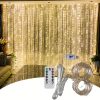 Goodsright Decor Charming 600LED USB Curtain Lights with Remote ?C Transform Spaces with Cozy Yellow Ambiance for Weddings & Celebrations