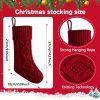 Goodsright Decor 4pcs, Christmas Stockings, Personalized Christmas Stockings 14.56" Knitted Stocking Decorations, Scene Decor, Festivals Decor, Room Decor, Home Decor, Offices Decor, Theme Party Decor, Christmas Decor
