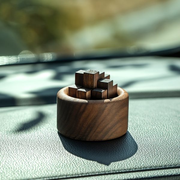 Goodsright Decor Walnut Car Diffuser - Unscented Incense Holder for Home Decor - Portable and Long-Lasting Fragrance - Perfect for Ramadan, 4th of July, National Freedom Day