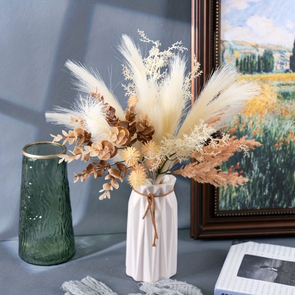 Goodsright Decor 1 Bundles Artificial Flowers Fake Plants Arrangements Wedding Bouquets Decorations Plastic Floral Bouquets Table Centerpieces for Home Kitchen Garden Party D??cor Bouquets