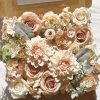 Goodsright Decor 1pc Champagne Elegance Artificial Flower Bundle - Lush Realistic Blooms with Stems for DIY Wedding Bouquets, Centerpieces & Home Decor - Perfect for Spring Showers, Parties & Valentines Day