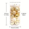 Goodsright Decor 30pcs Large 60MM Golden & White Painted Shatterproof Christmas Tree Ornaments - Traditional Festive Hanging Decorations for Wedding and Holiday - Durable Plastic Material, No Feathers, Easy to Hang
