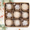 Goodsright Decor 9pcs 3.15inch Christmas Ball Pendant, Pendant, Pendant Decor Ornament, Scene Decor, Room Decor, Home Decor, Window Decor Pendant, Holiday Party Decor