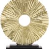 Goodsright Decor Black and Gold Home Decor Sculpture, Above Kitchen Cabinet Decor Aesthetic, Living Room Decor Round Statue Medallion, Center Pieces Decoration for Table - Ideal, Bedroom, Office Desktop Decor