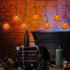 Goodsright Decor Halloween Pumpkin Lights, 7Ft Pumpkin String Lights with 10 Mini Jack-O-Pumpkins & 25 Mini Orange Halloween Theme Lights for Indoor/Outdoor, Wedding, Bedroom, Home, Window, Halloween Decorations