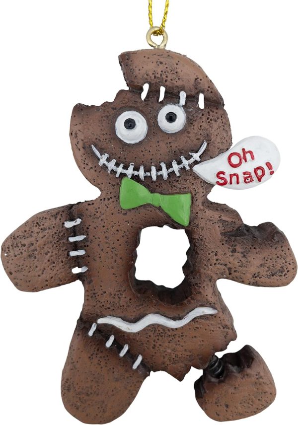 Goodsright Decor Gingerbread Man Zombie Monster Cookie Oh Snap! Broken Leg Ugly Halloween Christmas Tree Ornament