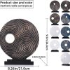 Goodsright Decor Black and Gold Home Decor Sculpture, Above Kitchen Cabinet Decor Aesthetic, Living Room Decor Round Statue Medallion, Center Pieces Decoration for Table - Ideal, Bedroom, Office Desktop Decor