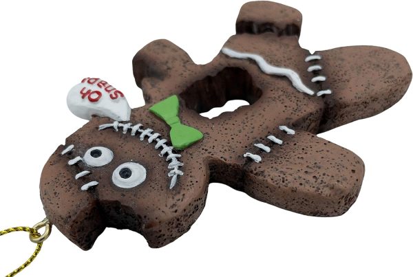 Goodsright Decor Gingerbread Man Zombie Monster Cookie Oh Snap! Broken Leg Ugly Halloween Christmas Tree Ornament