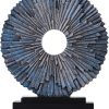 Goodsright Decor Black and Gold Home Decor Sculpture, Above Kitchen Cabinet Decor Aesthetic, Living Room Decor Round Statue Medallion, Center Pieces Decoration for Table - Ideal, Bedroom, Office Desktop Decor