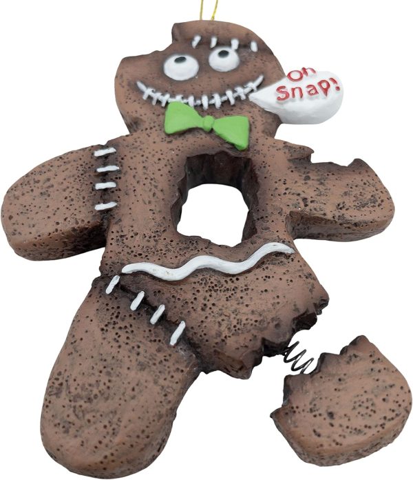 Goodsright Decor Gingerbread Man Zombie Monster Cookie Oh Snap! Broken Leg Ugly Halloween Christmas Tree Ornament