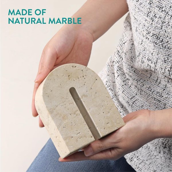 Goodsright Decor Natural Marble Decorative Sculpture - Sleek & Modern Ornament Design for Home Decor - Versatile Living Room, Bathroom, and Kitchen Ornaments