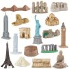 Goodsright Decor 17pcs Baby Montessori Building Model, Simulation Landmark, Great Wall, Colosseum, Eiffel Tower, Education Toy, Gift For Halloween, Thanksgiving, Christmas