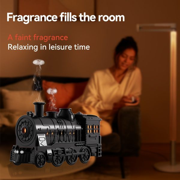 Goodsright Decor Adorable Train Shape Aroma Diffuser Humidifier - Invigorating Fragrance & Ring Jellyfish Humidification - Soothing Home Aroma Solution with Key-type Two-speed Control