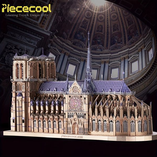 Goodsright Decor 382pcs Notre Dame De Paris - Intricately Designed Metal Puzzle - Challenging Brain Teaser for Adults - Authentic Architecture Building Blocks, Assembling Adventure - A Collectible Mind-Bending Masterpiece