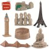 Goodsright Decor 17pcs Baby Montessori Building Model, Simulation Landmark, Great Wall, Colosseum, Eiffel Tower, Education Toy, Gift For Halloween, Thanksgiving, Christmas