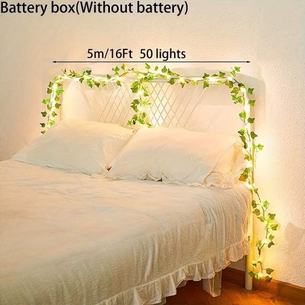 Goodsright Decor Magical 5m Leaf Fairy LED String Lights - Battery Operated for Easy Decor in Home, Garden, & Events, Ideal Gift