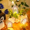 Goodsright Decor 1pc, 4.9ft 10 Lights, Small House String Lights, LED Christmas Decorative Lights, Cabin String Lights, Room And Bedroom Decor