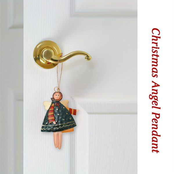 Goodsright Decor 4-Piece Set of Exquisitely Painted Metal Angel Ornaments - Delightful Christmas Tree Decoration, Creative Holiday Crafts Project, Whimsical Scene Decor, and More - Perfect for Home, Office, Party, and Festival Decorations