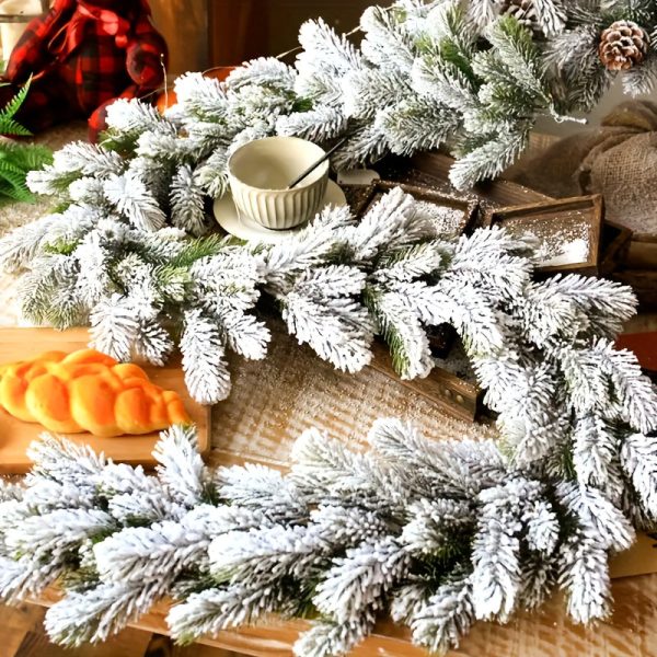 Goodsright Decor 1pc 70.87 Inch High-quality Christmas Wreath Made Of Artificial Grape Vines, Hanging Flower Wreaths, Christmas Decoration, Home Christmas Fireplace Door Decoration