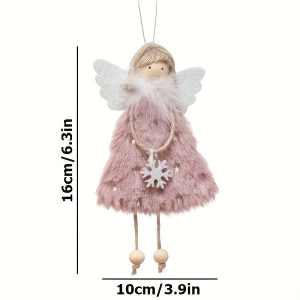 Goodsright Decor 3pcs Delightful Angel Girl Pendant Decor Set - Festive Charm Dolls for Christmas Tree, Home, Office & Party - Uniquely Crafted, Dazzling Scene Accent