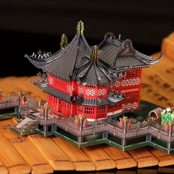 Goodsright Decor Yu Garden Zigzag Bridge 3D Stereoscopic Puzzle DIY Assembly Model Creative All-Metal Ornament