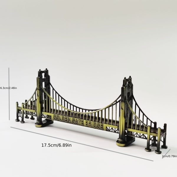 Goodsright Decor Glorious Golden Gate Bridge Miniature - Authentic Metal Souvenir Sculpture - Perfect Tabletop Decor & Toddlers Xmas Gift - Celebrating American Architectural Splendor