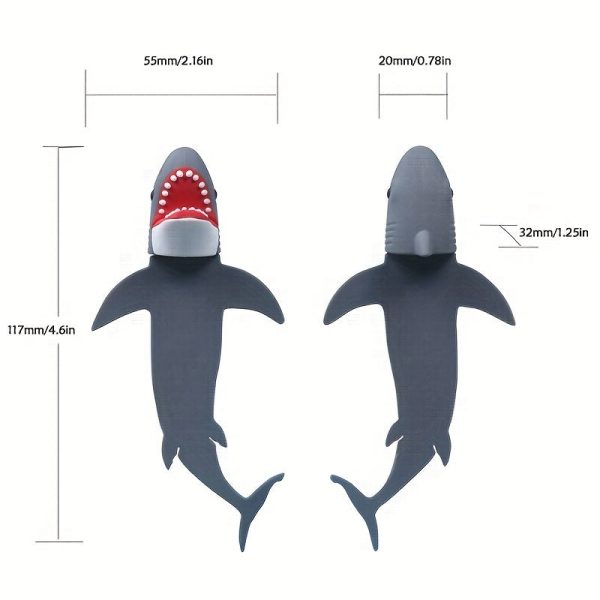 Goodsright Decor Quirky Shark-Shaped Bookmark - Perfect Gift for Readers | Cute & Fun Design, Ideal for Books & Reading Enthusiasts