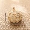 Goodsright Decor 6 Pcs Twisted Straw Pumpkins: Festive Christmas Tree Ornaments, Thanksgiving Decor, Creative Gifts - No Electricity Required