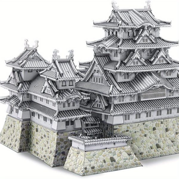 Goodsright Decor Majestic Himeji Castle 3D Metal Puzzle - Intricate Japanese Architecture for Grown-ups, A Collectible DIY Building Kit, Perfect Stress-Relieving Home Decor & Memorable Gift for Birthdays & Christmas