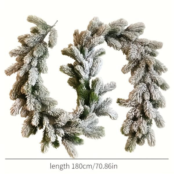 Goodsright Decor 1pc 70.87 Inch High-quality Christmas Wreath Made Of Artificial Grape Vines, Hanging Flower Wreaths, Christmas Decoration, Home Christmas Fireplace Door Decoration