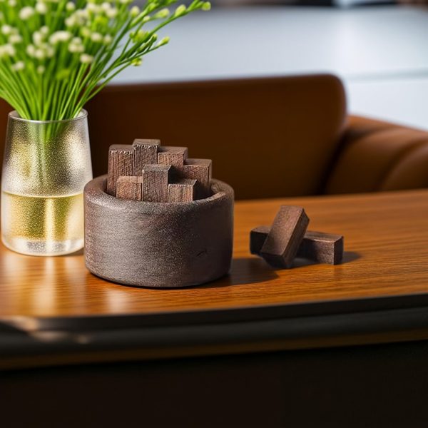 Goodsright Decor Walnut Car Diffuser - Unscented Incense Holder for Home Decor - Portable and Long-Lasting Fragrance - Perfect for Ramadan, 4th of July, National Freedom Day