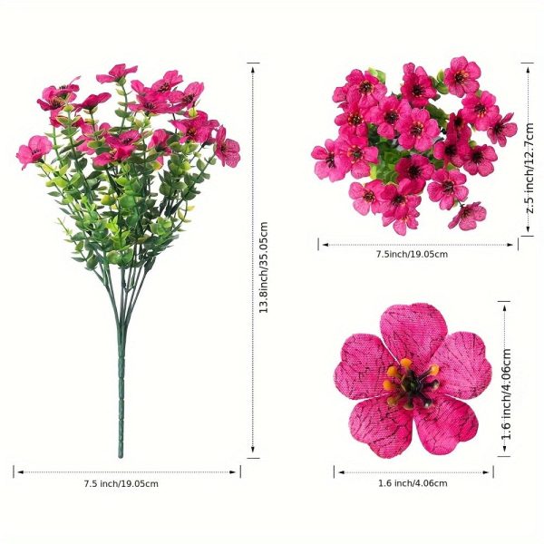 Goodsright Decor 12-Piece Uv-Resistant Artificial Daisies & Eucalyptus - Vibrant Faux Flowers For Outdoor Decor, Perfect For Porch, Patio, Window Boxes & Home Gardens